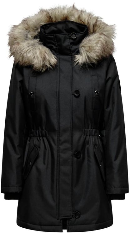 Only Only Black Polyester Parka
