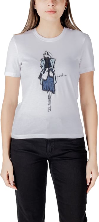 Only Only White Organic Cotton Long Sleeve T-Shirt