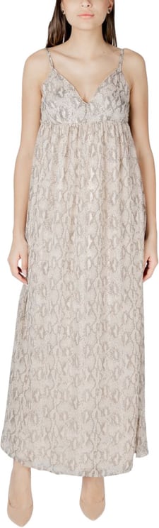 Only Only Beige Recycled Polyester Long Dress