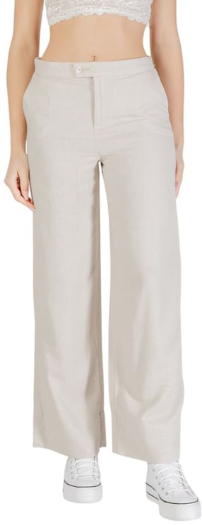 Only Only Beige Viscose Casual Pants