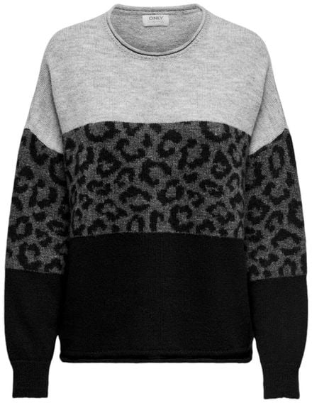 Only Only Gray Marabou Sweatshirt