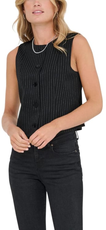 Only Only Black Recycled Polyester Waistcoat
