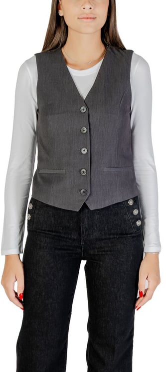 Only Only Gray Polyester Waistcoat