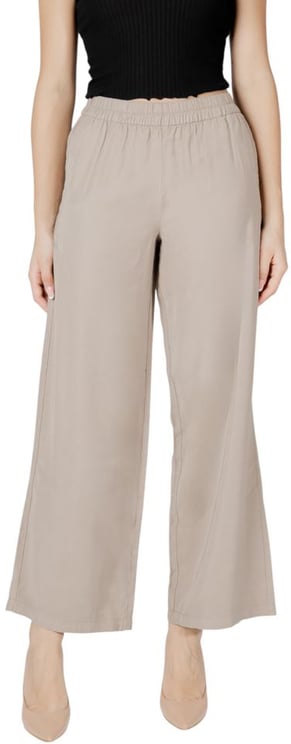 Only Only Beige Viscose Casual Pants