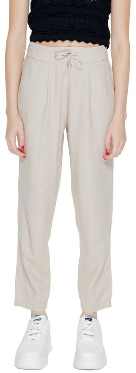 Only Only Beige Linen Casual Pants