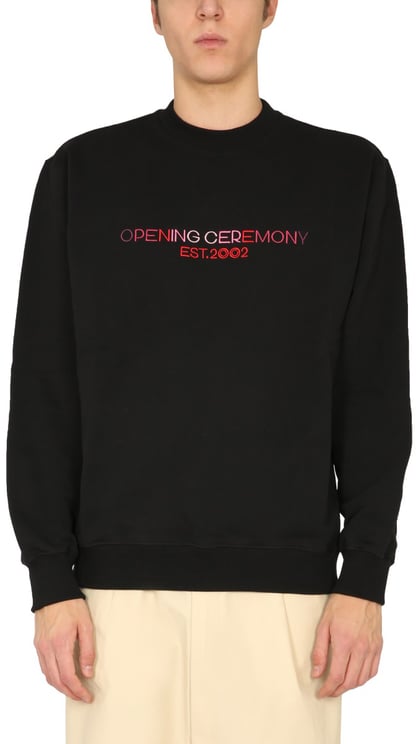 Opening Ceremony Crew Neck Sweatshirt With Embroidered Logo