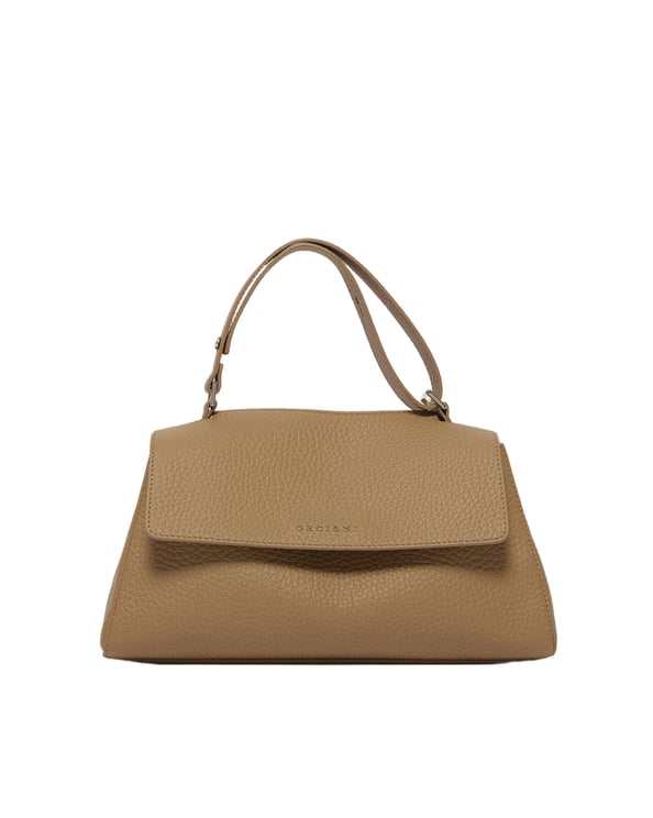 Orciani Trapezoidal Sveva Longuette Pebbled Handbag