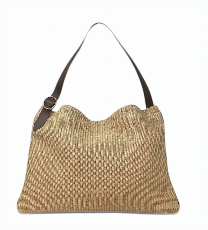 Orciani Natural Straw Woven Handag