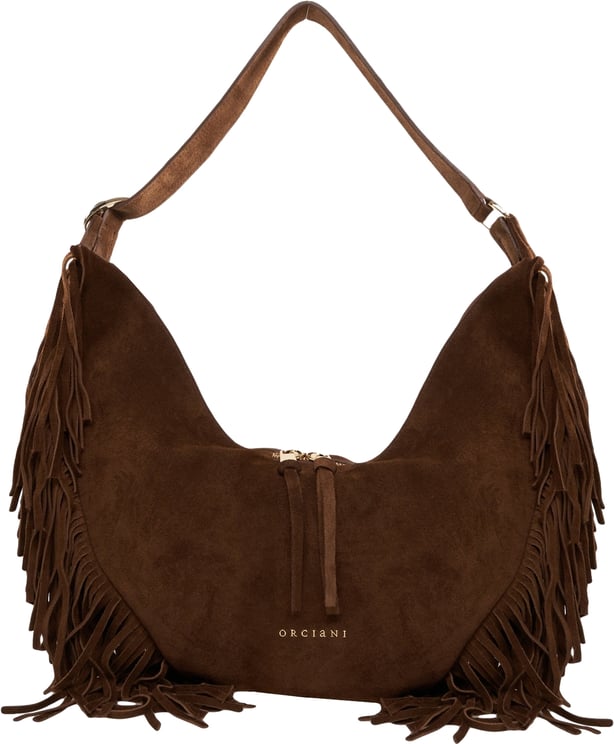 Orciani Suede shoulder bag with fringe details