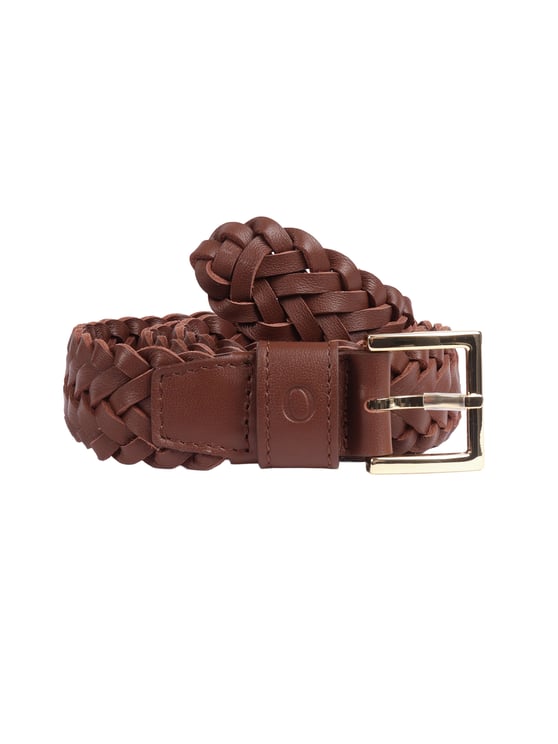 Orciani Braided Brown Gold Belt