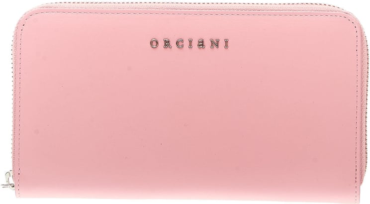 Orciani Portafoglio Full Zip Pelle Rosa
