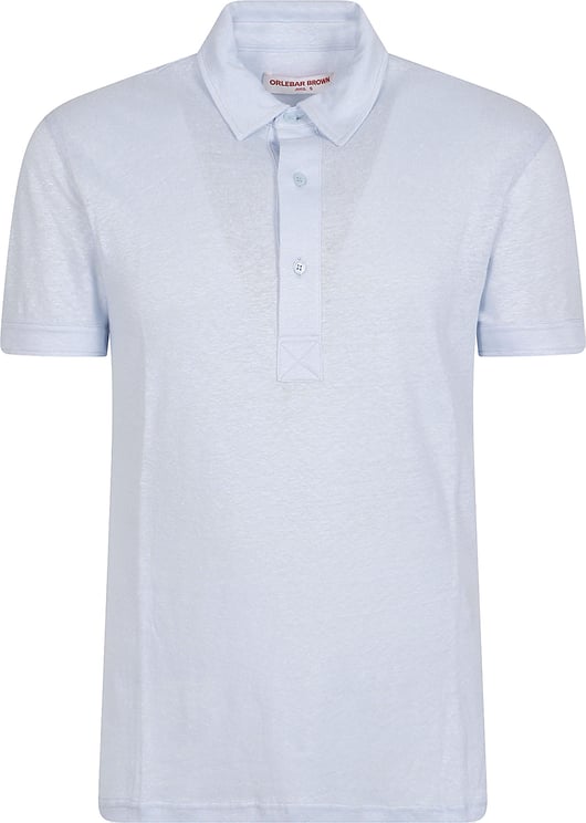 Orlebar Brown Short-Sleeve Linen Polo Shirt with Classic Collar