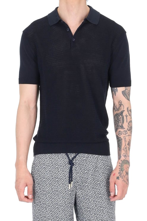 Orlebar Brown Burnham Tie Stitch Cotton-Silk Polo Shirt