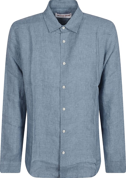 Orlebar Brown Button-Down Linen Shirt with Textured Finish