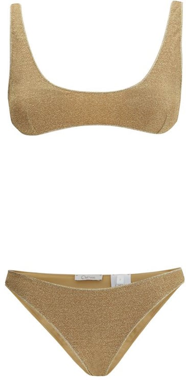 Oséree Oséree Gold Polyamide One-Piece Swimsuit