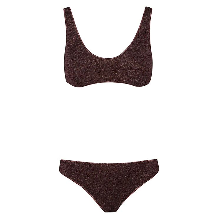 Oséree Scoop Neck Bikini Set in Rich Brown