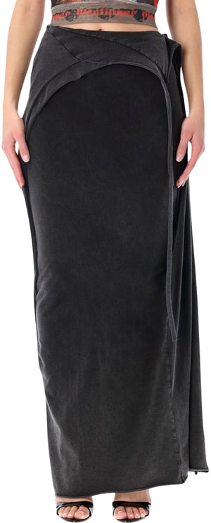Ottolinger Slitted Maxy Skirt Washed Black