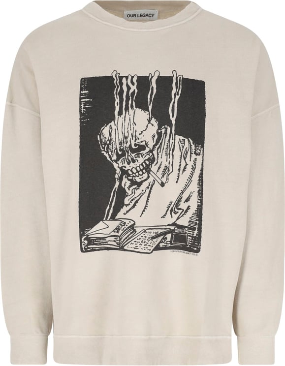 Our Legacy Beige Angry Fan Mail Cotton Sweatshirt