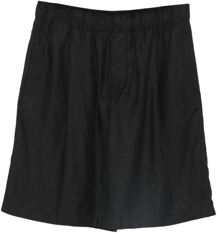 Our Legacy Leisure Shorts Still Black Calm Cupro Cotton
