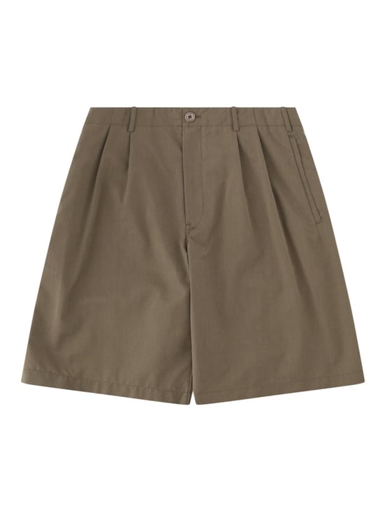 Our Legacy Neutrals Bridge Relaxed Fit Pleated Shorts