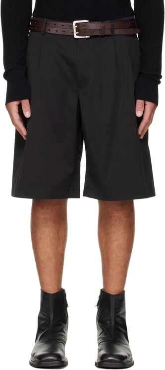 Our Legacy PONTE SHORTS STUDIO BLACK MICRO CANVAS