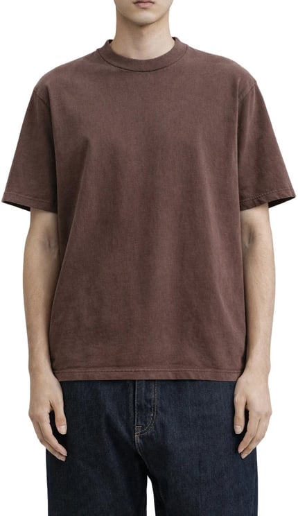 Our Legacy BOX T-SHIRT WORN BROWN LEGACY JERSEY