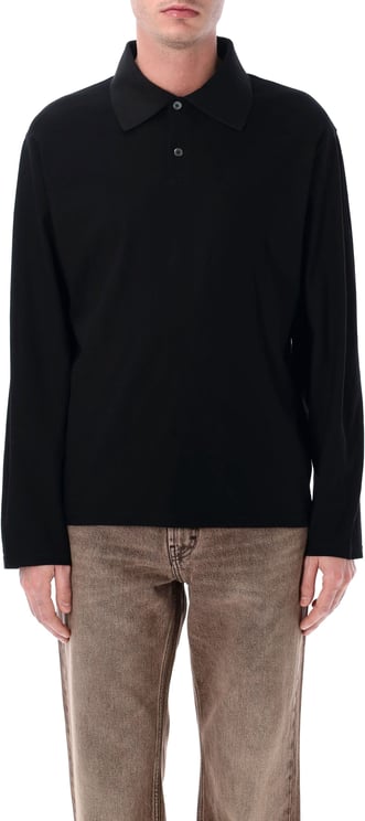 Our Legacy RUGBY LONGSLEEVE BLACK HIGH TWIST JERSEY