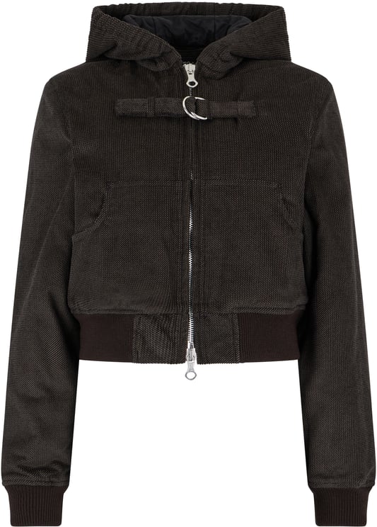 Our Legacy Dark brown padded jacket with zip