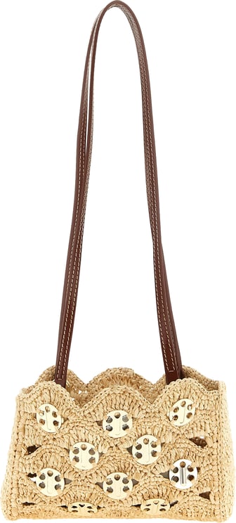 Paco Rabanne Paco Rabanne Beige Ramie Shoulder Bag