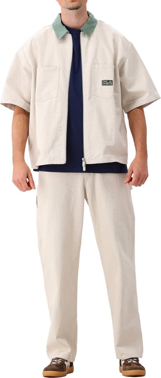 PAL Pal Sporting Goods Zip Overshirt Wit Garage Goods Cotton Canvas