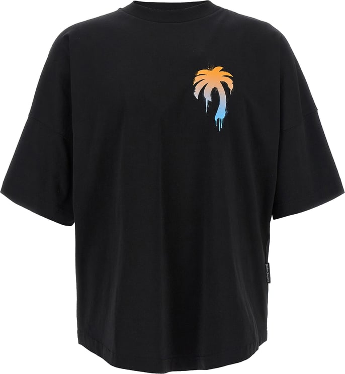 Palm Angels Palm Angels Black Cotton T-Shirt