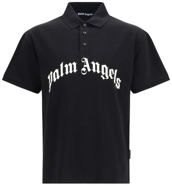 Palm Angels Palm Angels Black Cotton Polo Shirt