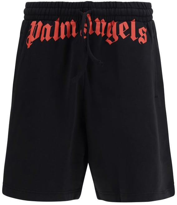 Palm Angels Palm Angels Black Cotton Bermuda Shorts