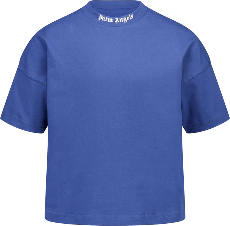 Palm Angels Palm Angels Kinder Jongens T-Shirt In Blauw