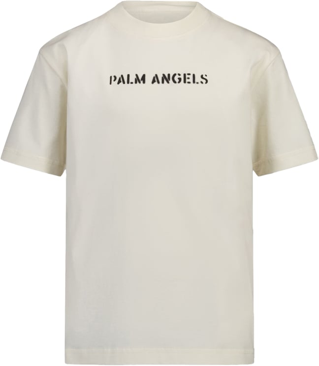 Palm Angels Palm Angels Kinder Jongens T-Shirt In Off White
