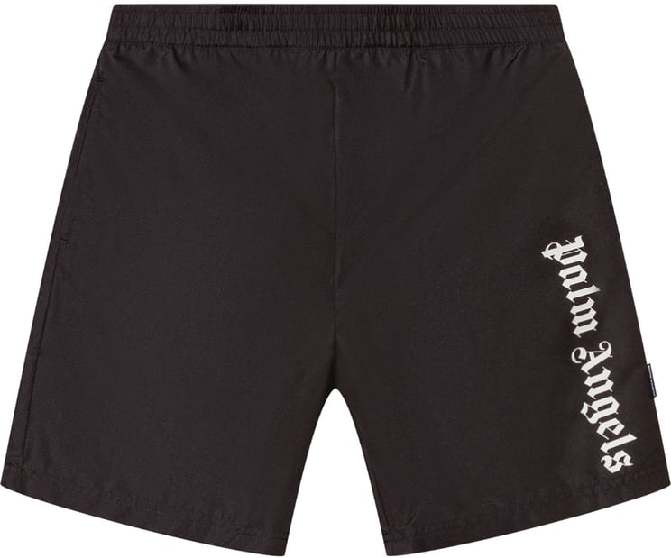 Palm Angels Shorts Mare con Logo Stampato