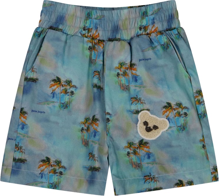 Palm Angels Palm Angels Baby Jongens Shorts In Licht Blauw