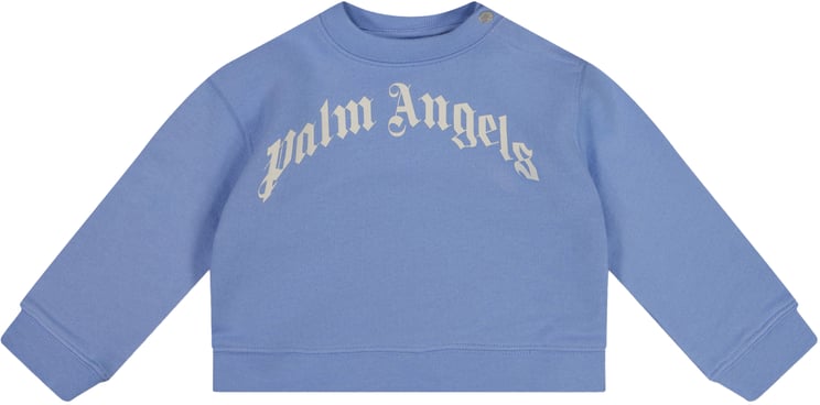 Palm Angels Palm Angels Baby Jongens Trui In Licht Blauw