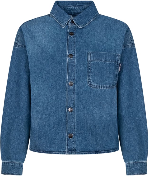 Palm Angels Camicia in Denim con Tasca