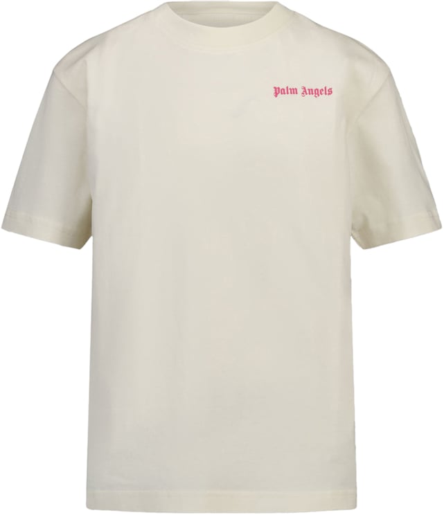 Palm Angels Palm Angels Kinder Meisjes T-Shirt In Off White