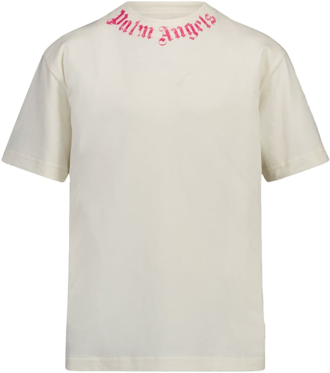 Palm Angels Palm Angels Kinder Meisjes T-Shirt In Off White