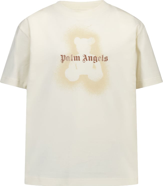 Palm Angels Palm Angels Kinder Meisjes T-Shirt In Off White