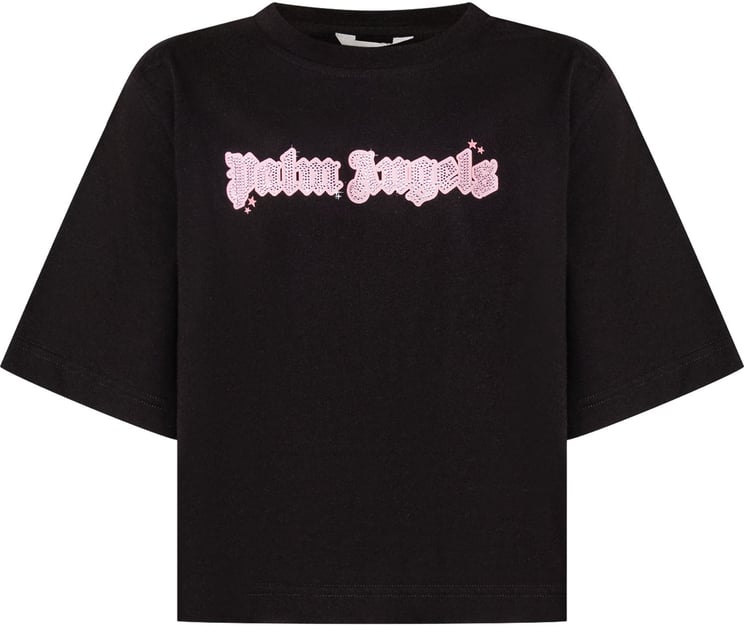 Palm Angels T-shirt in Jersey con Logo Frontale