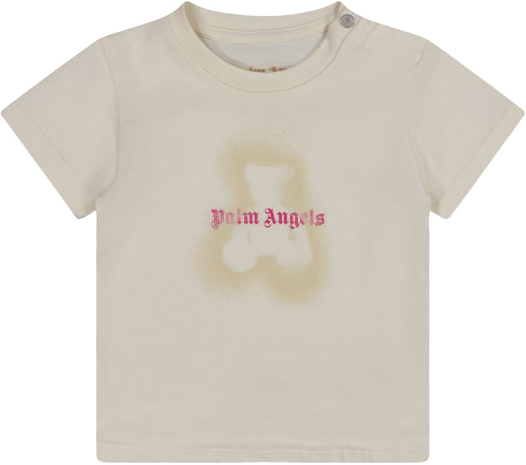 Palm Angels Palm Angels Baby Meisjes T-Shirt In Off White