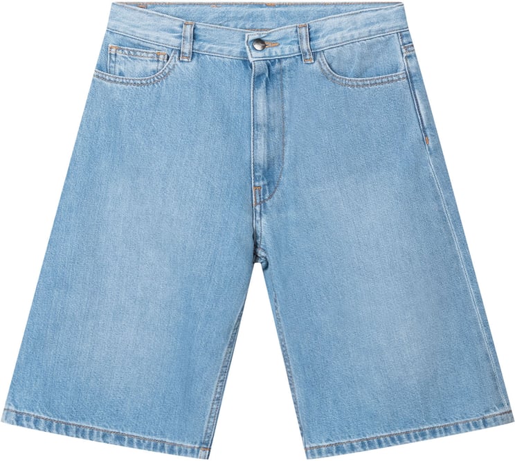 Palm Angels Bermuda in Denim con Tasche