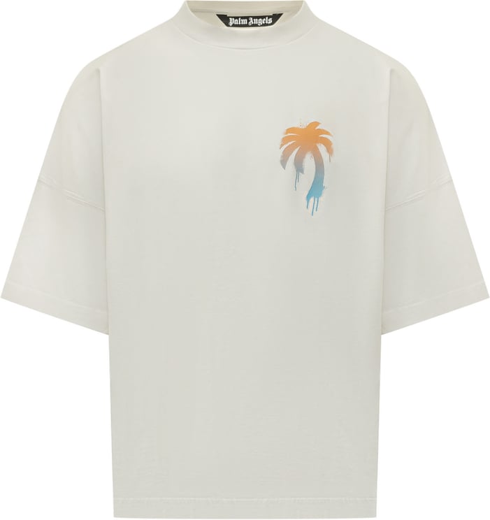 Palm Angels T-shirt Over I Love PA con Stampa