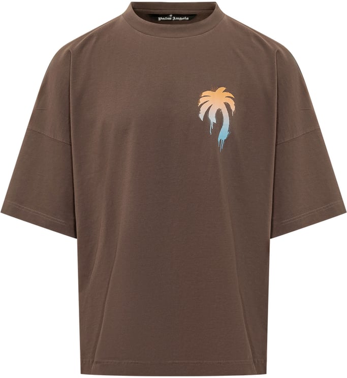 Palm Angels T-shirt Over I Love PA con Stampa