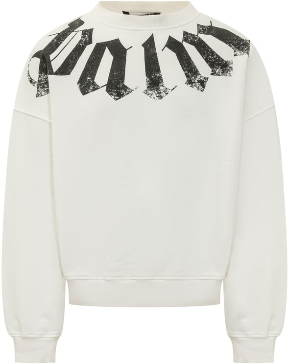 Palm Angels Felpa Loose con Logo sul Collo