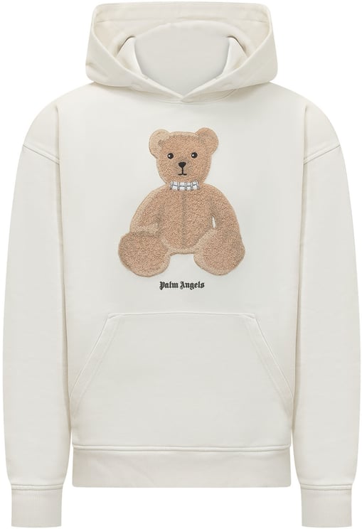 Palm Angels Felpa con Cappuccio e Stampa Orso