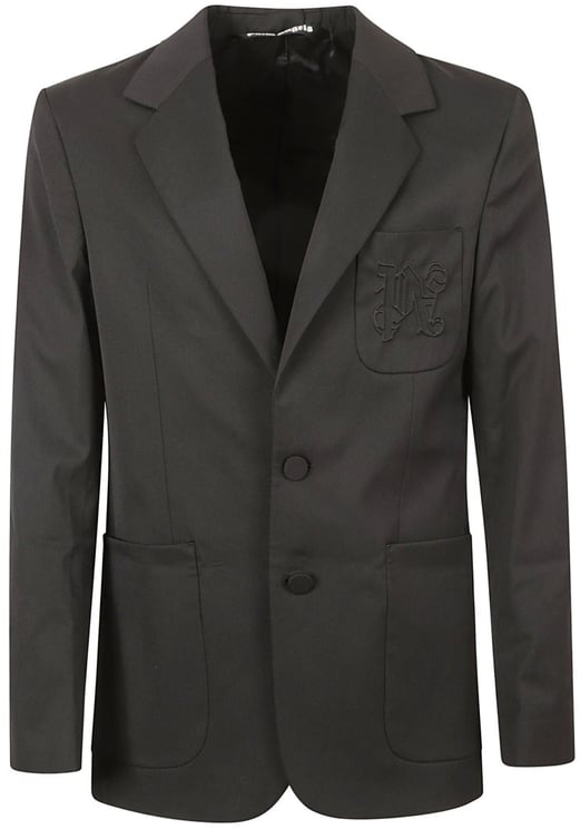 Palm Angels Tailored Black Jacket With Notched Lapel
